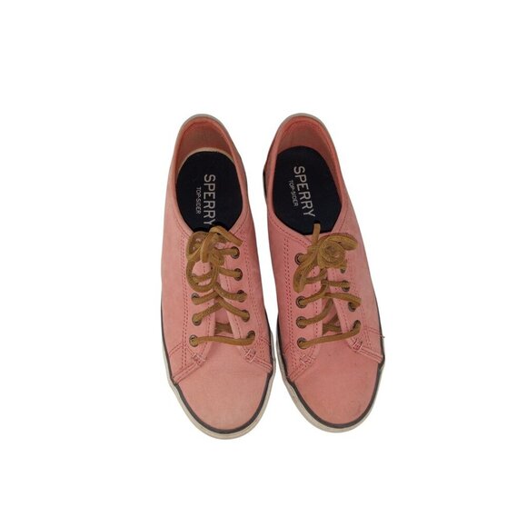 Sperry Top Sider Womens Sneakers Shoes Pink Seacoast Leather Lace Up Size 6.5M - Picture 2 of 9